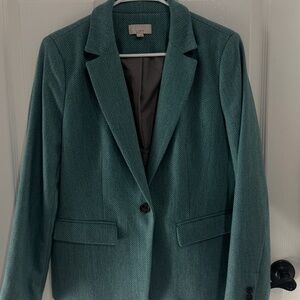 Loft women's herringbone modern blazer
